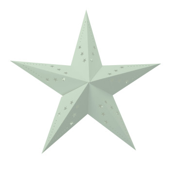 Lanterne étoile vert pastel 30 cm