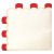 Lot de 16 serviettes vintage Circus rouges festonnées 33 x 33 cm