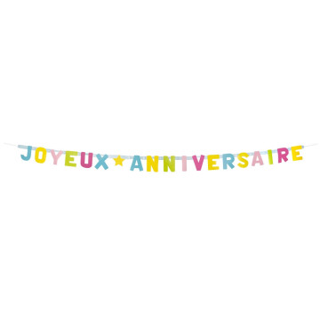 Guirlande joyeux anniversaire multicolore