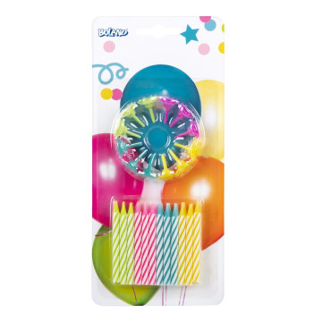 24 bougies anniversaires multicolores