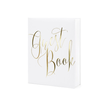 Livre d'or mariage guest blanc 22 pages, 24,5 x 18 cm