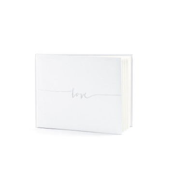 Livre d'or mariage love argent 22 pages, 24,5 x 18 cm