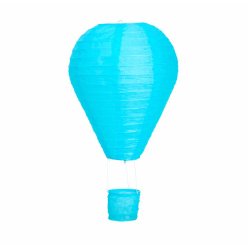 Montgolfière bleue en papier 25 x 40 cm