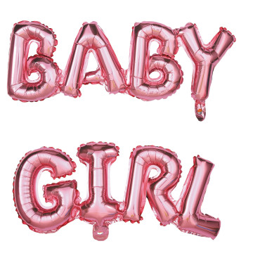 Ballons lettres Baby Girl Mylar 118 cm x 24 cm
