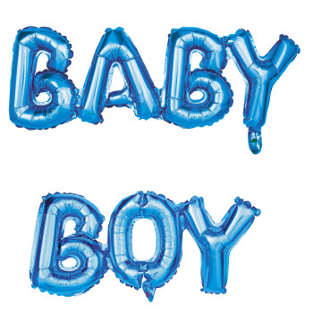 Ballons lettres Baby Boy Mylar 118 cm x 24 cm