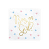 Lot de 20 serviettes Boy or Girl Gender Reveal party