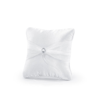 Coussin alliances blanc 20 x 20 cm