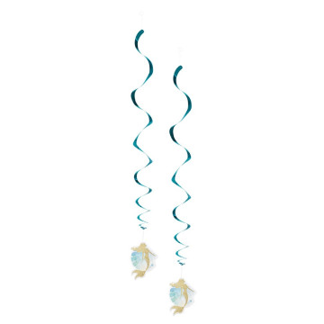 Lot de 2 suspensions décoration Sirène 85 cm