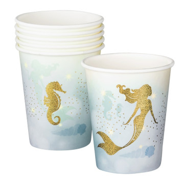 Lot de 6 gobelets Sirène 25 cl