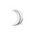 Ballon Lune argentée en mylar 46 x 71 cm