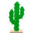 Cactus feutre sur pied bois 16 x 34 cm
