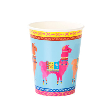 Lot de 8 gobelets en carton Lama party time 25 cl