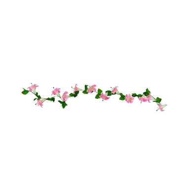 Guirlande de fleurs tropicales roses 220 cm