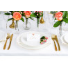 Lot de 10 marque-place blancs cœurs rose gold