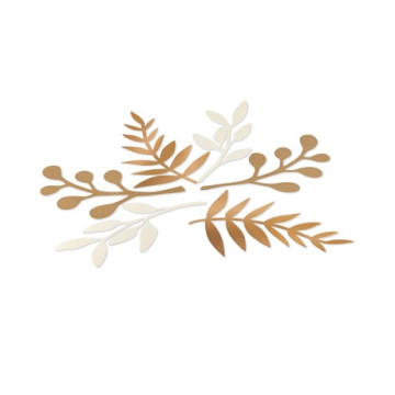 Lot de 6 feuilles kraft-ivoire/bronze 30 x 14 cm, 15,5 cm, 10,5 cm
