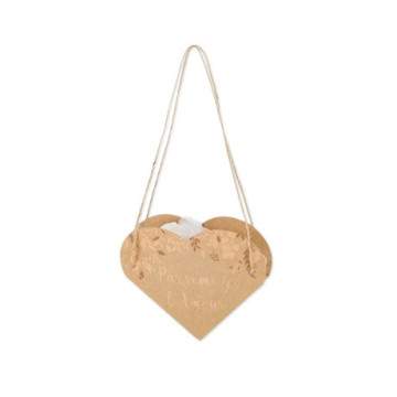 Lot de 10 sacs Cœur "Parsemez L'Amour" kraft-bronze 12 x 13 cm