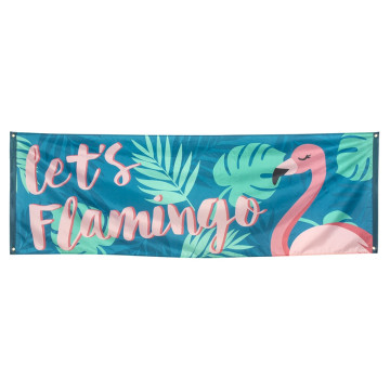 Bannière Let's flamingo 74 x 220 cm