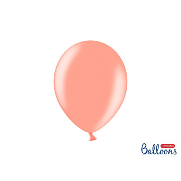 Lot de 10 ballons métal rose gold 27 cm