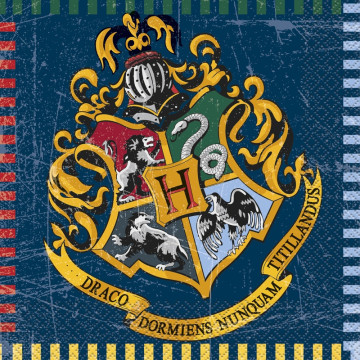 Lot de 16 serviettes Harry Potter 33 x 33 cm