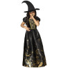 Déguisement Sorcière Spooky fille Halloween noir et orange-4/6 ans