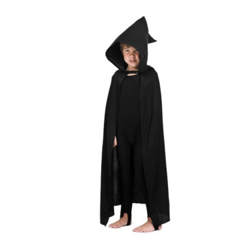 Cape noire pour enfant avec capuche 95 cm