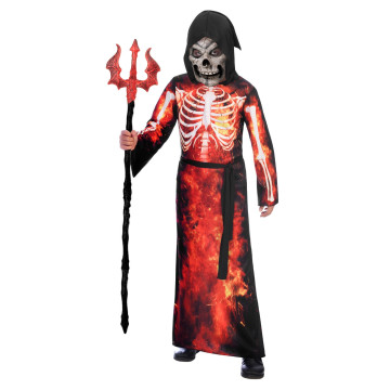 Déguisement Fossoyeuse embrasée garçon Halloween taille 8/10 ans