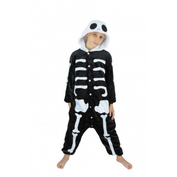 Déguisement kigurumi squelette enfant Halloween taille 7/9 ans