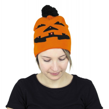 Bonnet citrouille lumineux Halloween