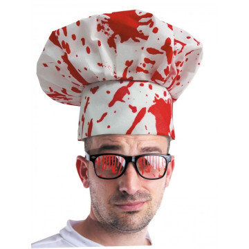 Toque de chef  ensanglantée Halloween