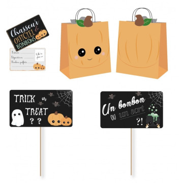 Kit spécial chasse aux bonbons sweety Halloween 3 pièces