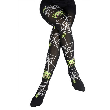Collants araignées lumineux Halloween