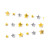 Guirlande étoiles gris et or 6,5 x 274 cm