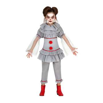 Déguisement de clown fille Halloween-5/6 ans