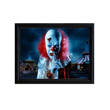 Cadre 3D Holographique Clown Halloween 45x35 cm