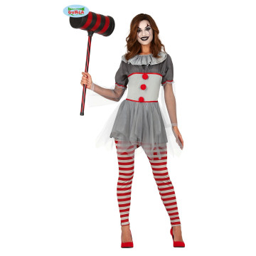 Déguisement de clown horrible femme