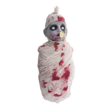 Bébé automate qui pleure lumineux et sonore Halloween