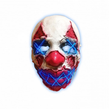 Masque latex néon clown Halloween