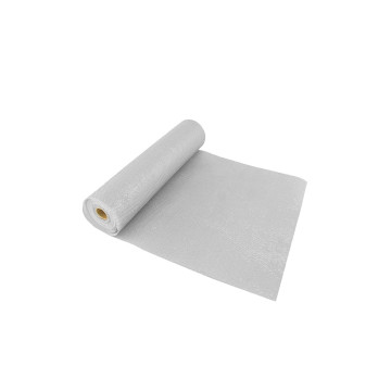 Chemin de table Noël glossy argent 28 cm x 5 m