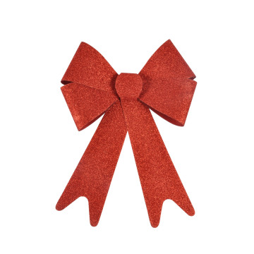 Nœud pailleté Noël rouge 30 cm