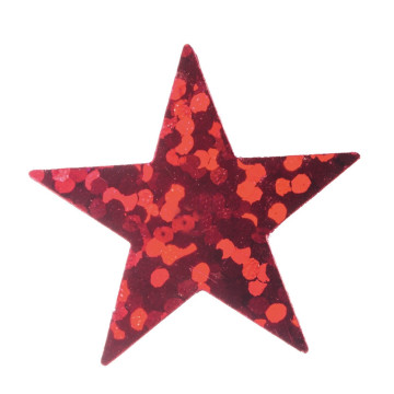 Sachet de confettis étoiles holographiques rouge 14 gr