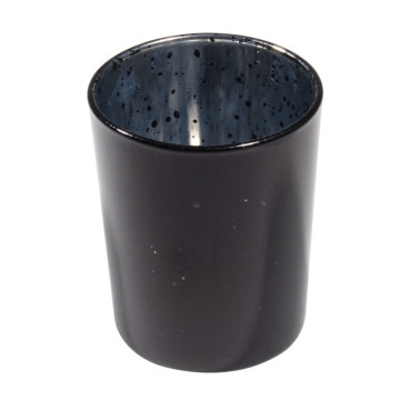 Bougeoir verre noir 5.5 x 6.7 cm
