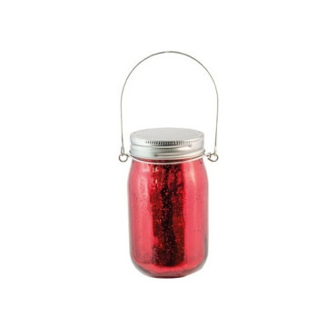 Lanterne lumineuse rouge avec 5 leds 14 x 7,5 cm