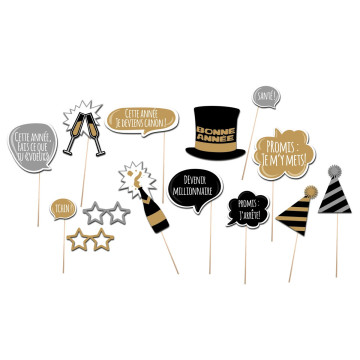 Photobooth Nouvel An 14 pieces
