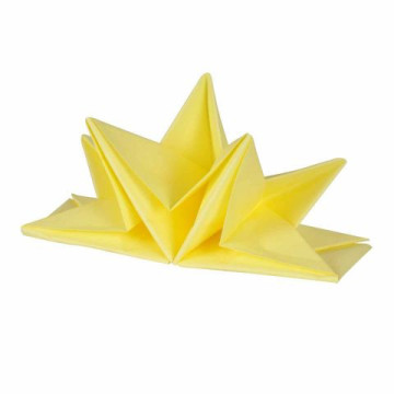 Lot de 12 serviettes papier pré-pliées or 40 x 60 cm