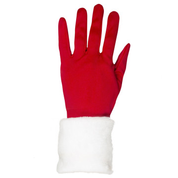 Gants rouge avec noeud père noël