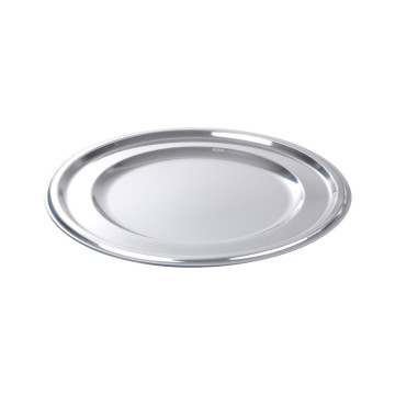 Lot de 2 plateaux ronds jetables argent 30 cm