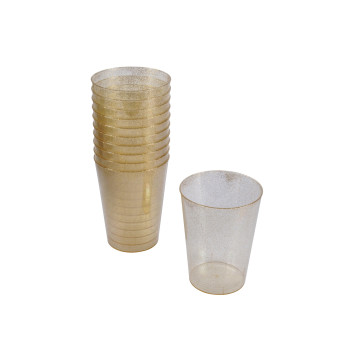Lot de 20 verres pailleté or 20 cl