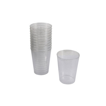 Lot de 20 verres pailleté argent 20 cl