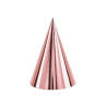 Lot de 6 Chapeaux pointus rose gold 16 cm