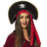 Chapeau Pirate Anne avec un ruban rouge